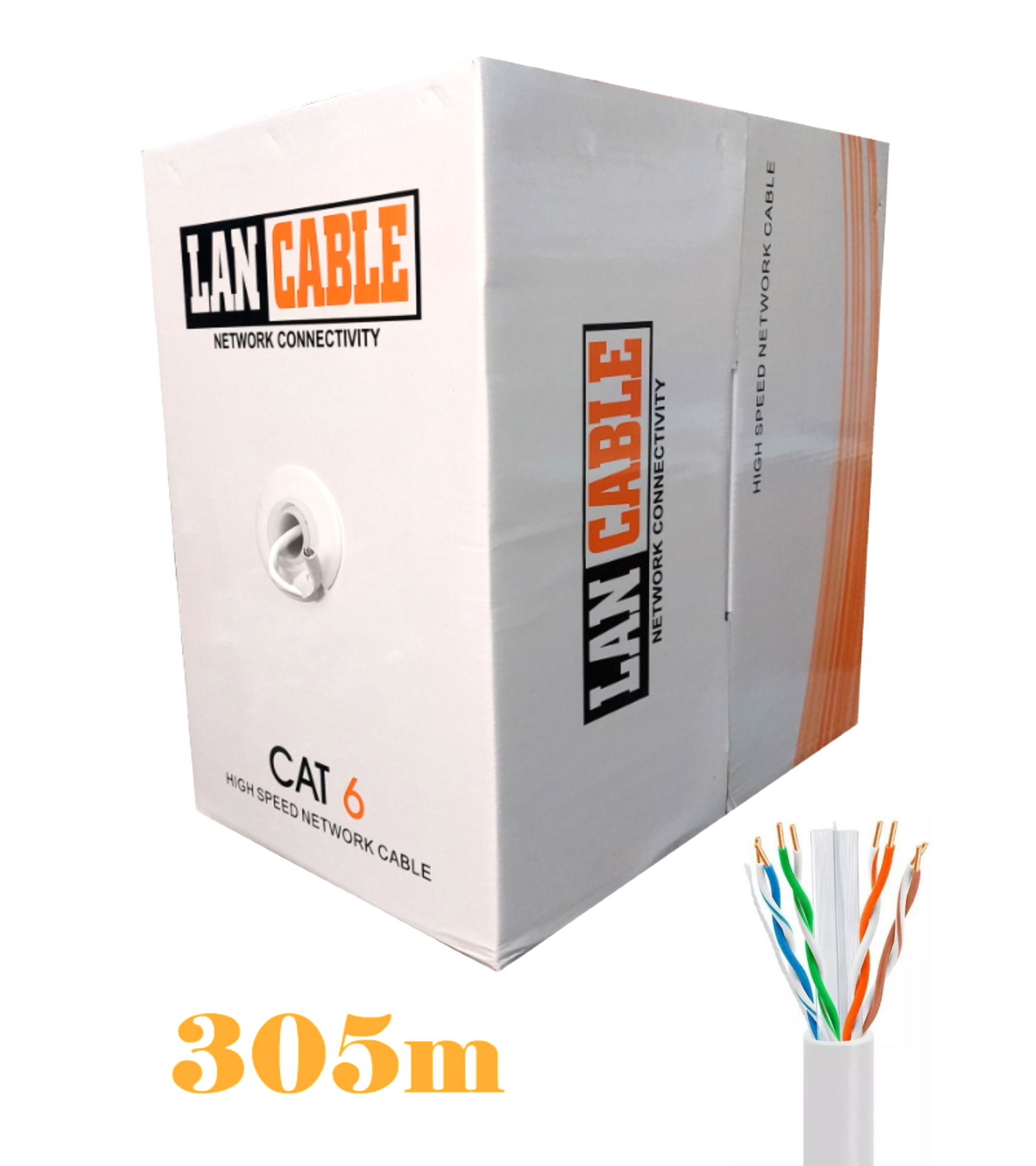 CAT6 U/UTP Καλώδιο Δικτύου Ethernet 305m Λευκό SN-CAT6-23CCA305M