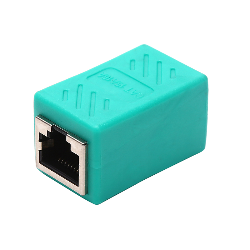 RJ45 Connector Network Cable Adapter Shielded CAT5 CAT5e CAT6 CAT7 GREEN