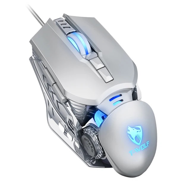 T-Wolf G530 Gaming mouse Ποντίκι 6400 DPI G530NS Silent Silver