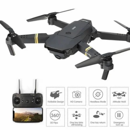 E58 Pro RC Smart Drone 2K HD Camera BLACK