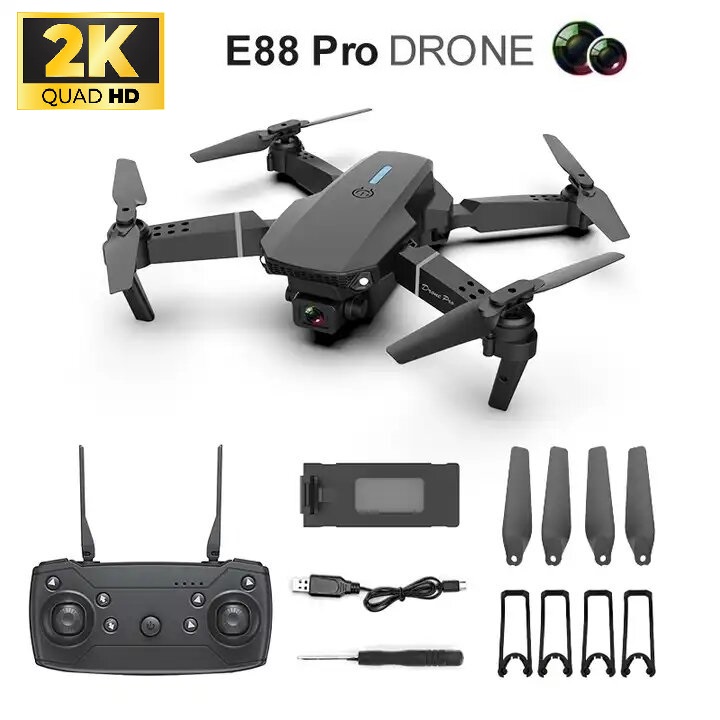 DLB E88 Pro RC Smart Drone 2K Camera BLACK