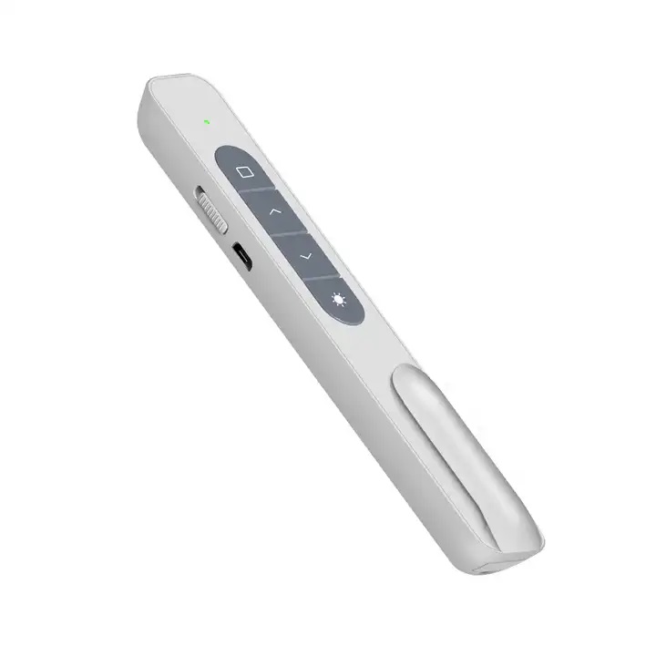 2.4 GHz Wireless 100m Presenter with Red Pointer Pen USB RF Remote Control WHITE FYB-05-W