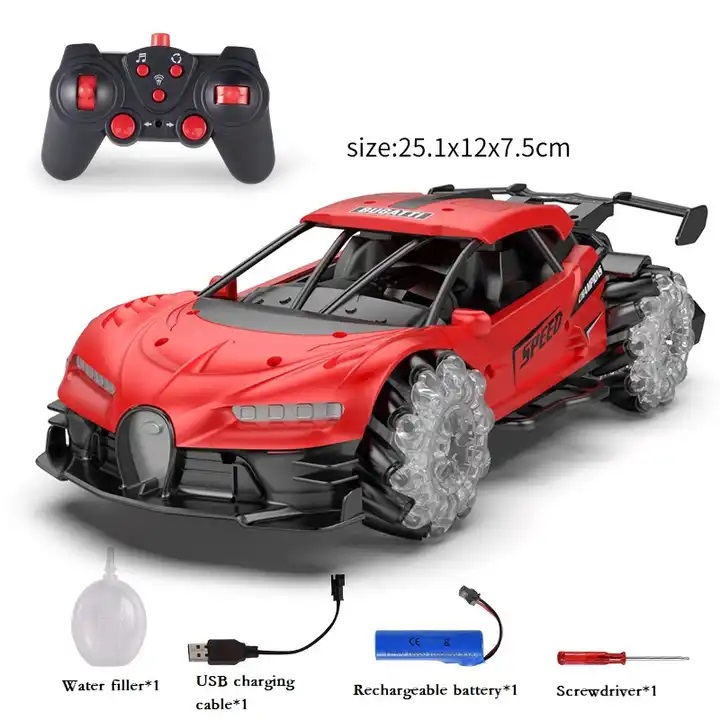 Τηλεκατευθυνόμενο Αυτοκίνητο Stunt twisting music/light/spray RC car 2.4G RED 