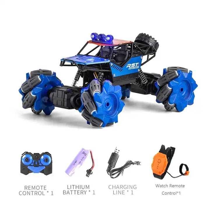 Τηλεκατευθυνόμενο Αυτοκίνητο Stunt 2.4Ghz RC BLUE climbing car with lights