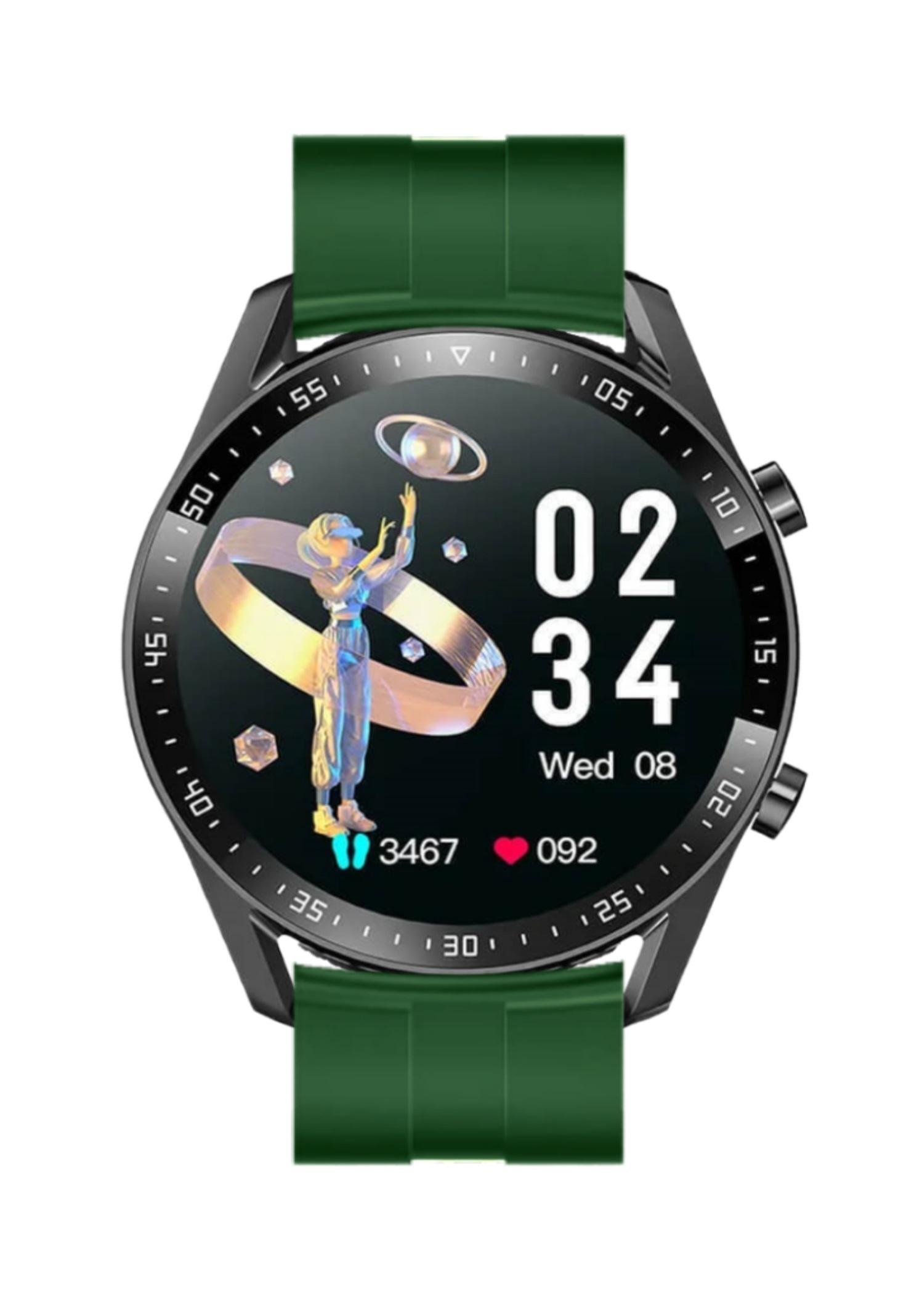 Smartwatch C300 46mm C300GS Green Silicone