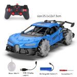 Τηλεκατευθυνόμενο Αυτοκίνητο Stunt twisting music/light/spray RC car 2.4G BLUE 